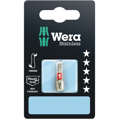 Wera 3851/1 TS PH 1 x 25 mm SB Phillips-Recess-Bit, Torsionsform, Edelstahl 05073610001