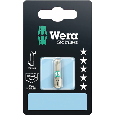 Wera 3867/1 TS TORX 15 x 25 mm SB TORX Bits, Edelstahl 05073621001