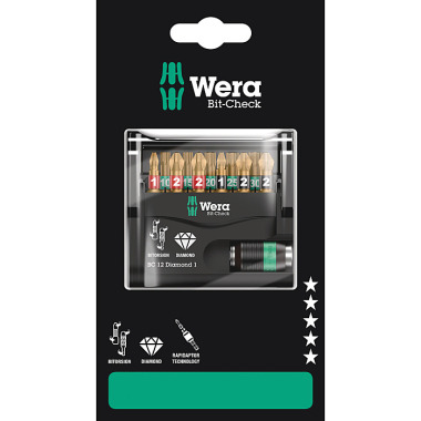 Wera Bit-Check 12 Diamond 1 SB Bit-Sortiment 05136392001