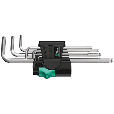 Wera 950/7 Hex-Plus 1 Winkelschlüsselsatz, metrisch, gestellverchromt 05022181001