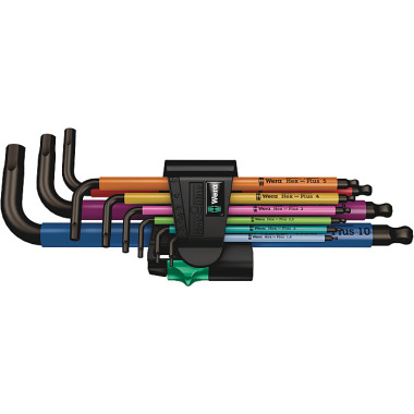 Wera 950/9 Hex-Plus Multicolour 1 Winkelschlüsselsatz, metrisch, BlackLaser 05073593001