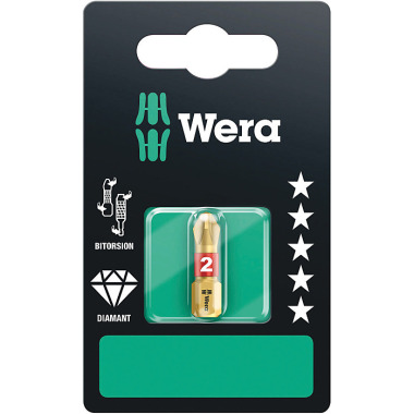 Wera 851/1 BDC PH 2 x 25 mm SB Phillips-Recess-Bit, BiTorsion 05073333001