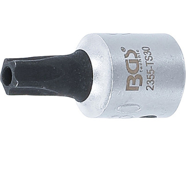 BGS Bit-Einsatz | Antrieb Innenvierkant 6,3 mm (1/4?) | TS-Profil (für Torx Plus) mit Bohrung TS30 2355-TS30