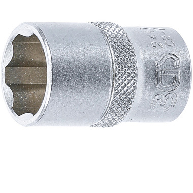 BGS Steckschlüssel-Einsatz Super Lock | Antrieb Innenvierkant 12,5 mm (1/2?) | SW 17 mm 2417