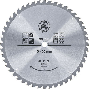 BGS Hartmetall-Kreissägeblatt | Ø 400 x 30 x 3,4 mm | 48 Zähne 3956