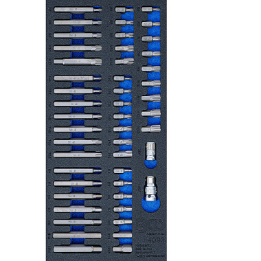 BGS Werkstattwageneinlage 1/3: Kombi-Bit-Satz | 49-tlg. 4093