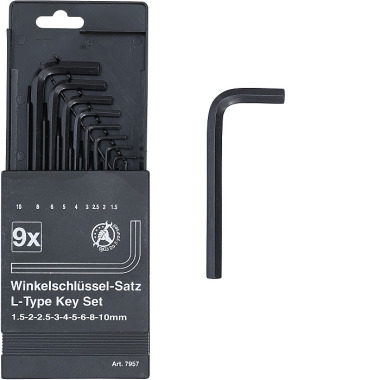 BGS Winkelschlüssel-Satz | Innensechskant 1,5 - 10 mm | 9-tlg. 7957