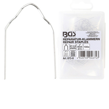 BGS Reparatur-Klammern | V-Form | Ø 0,6 mm | 100-tlg. 873-8