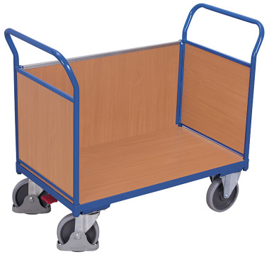 VARIOfit Dreiwandwagen mit Holz Außenmaße: 1.390 x 800 x 1.015 mm (B/T/H) sw-800.302