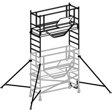 HYMER Fahrgerüst ADVANCED SAFE-T mit Ausleger, Modul 2, erste Aufstockung 707515