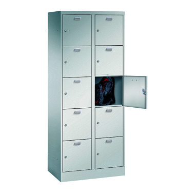 Pavoy Schließfachschrank mit Sockel 855/500/1200, 4b x 2h, Zyl., AB 300, glatte Türen 61213-423-001