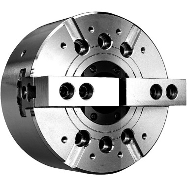 Mack Werkzeuge 2-Backen-Kraftspannfutter Ø 135, zyl., mit Bohrung, Backen 1,5 x 60° T9-NT-205