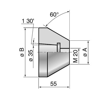 Mack Werkzeuge Zentrierkegelkopf 295-348 mm 13-ZKK-348