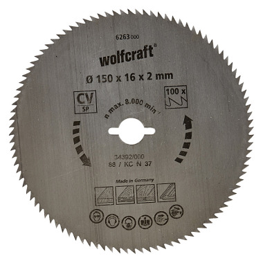 Wolfcraft Handkreissägeblatt CV, Serie blau 6263000