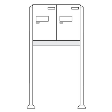 Burg-Wächter Anlage Paketboxen mit 2 Boxen mit Fuß .eBoxx easy+ Anlage 2E (aufgeschraubt) W 84373