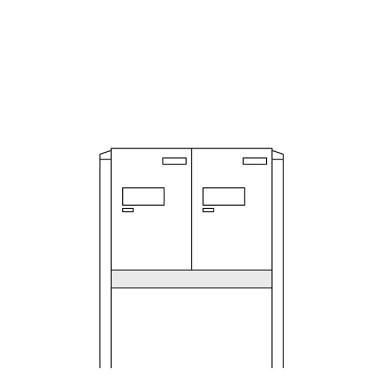 Burg-Wächter Anlage Paketboxen mit 2 Boxen zum Einbetonieren .eBoxx easy+ Anlage 2E (einbetoniert) W 84371