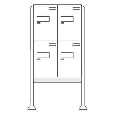 Burg-Wächter Anlage Paketboxen mit 4 Boxen  .eBoxx easy+ Anlage 4E (aufgeschraubt) W 84385