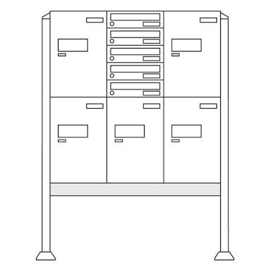 Burg-Wächter Anlage Paketboxen mit 5 Boxen  .eBoxx easy+ Anlage 5E & 5A (aufgeschrau 84384