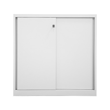 BISLEY Schiebetürenschrank ECO, 2 Fachböden, 3 OH, Farbe lichtgrau SD12112S645