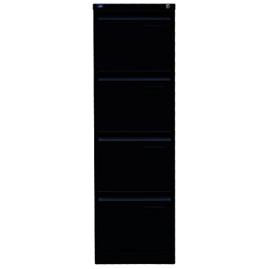 BISLEY LIGHT Hängeregistraturschrank, einbahnig, DIN A4, 4 HR-Schubladen, Farbe schwarz IPCCA14633