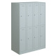 BISLEY Primary Lockers, 4 Abteile, je 2 Fächer, Farbe lichtgrau PL3050Q2645