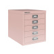 BISLEY MultiDrawer™, 12er Serie, 5 Schubladen à H 51 mm, DIN A4, Farbe: pastellpink L125620