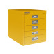 BISLEY MultiDrawer™, 12er Serie, 5 Schubladen à H 51 mm, DIN A4, Farbe: sunflower L125642