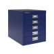 BISLEY MultiDrawer™, 12er Serie, 5 Schubladen à H 51 mm, DIN A4, Farbe: oxfordblau L125639