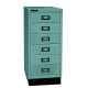 BISLEY MultiDrawer™, 29er Serie mit Sockel, DIN A4, 6 Schubladen, Farbe lichtgrau L296S645