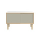 BISLEY Poise Sideboard, Plywood, Schiebetüren in lichtgrau, 4 Füße aus Eiche, H 621 x B 1000 x 450 mm POS1007W645