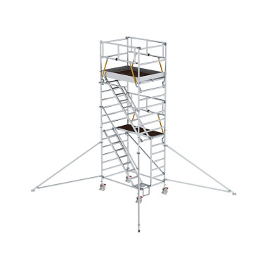 MUNK Rollgerüst SG 1,35 x 1,80 m mit Schrägaufstiegen & Ausleger Plattformhöhe 4,47 m 167201