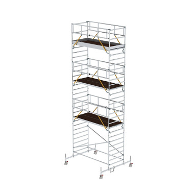 MUNK Rollgerüst SG 1,35 x 3,0 m mit Fahrbalken und Doppel-Plattform Plattformhöhe 7,7 175737