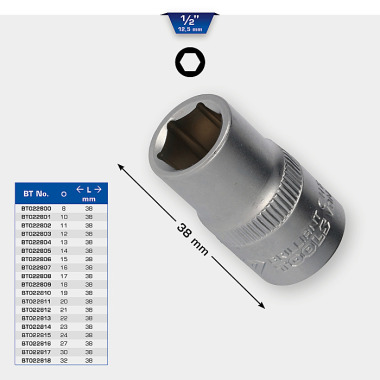 Brilliant  1/2" Steckschlüssel-Einsatz, 38mm, 11mm BT022802