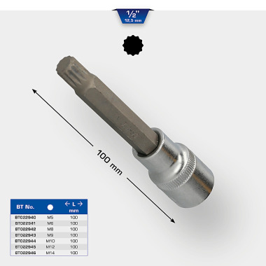 Brilliant  1/2" Bit-Schraubendreher, XZN, 100mm, M1 2 BT022945