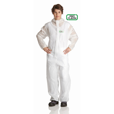 DS SafetyWear ProClean-Overalls, Kapuze,Arm-,Bein-,Taillengummi PC-M