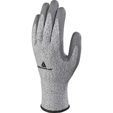 DELTA PLUS HANDSCH X3 VECUTB04 VECUT34 06 - ECONOCUT FEINSTRICKHANDSCHUH - PU-BESCHICHTETE HANDFLÄCHE - 13ER TEILUNG - x3 PAARE VECUTB04GRG306