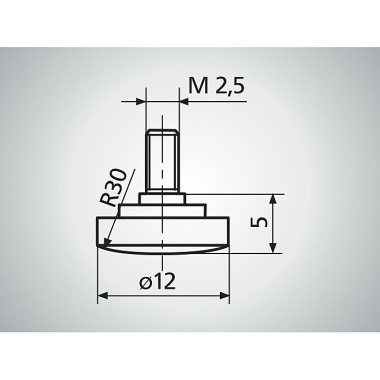 Mahr 908 H Meßteller ballig, hartmetallbewehrt 4360211