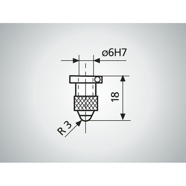 Mahr 921 R Normal-Meßaufsatz, Rubinkugel 4362002