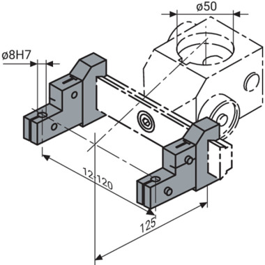 Mahr 827 b 14 Meßtasterhalter, mit Aufnahmebohrung 8 mm 4082714