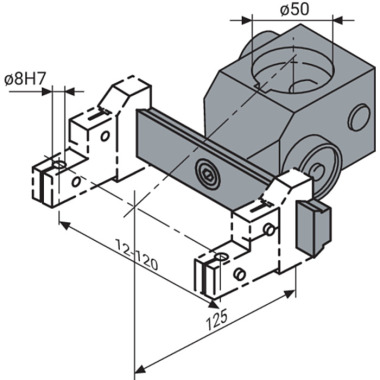 Mahr 827 b 19 Auslegearm mit, Schwalbenschwanzschiene 4082719