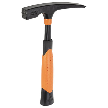 PICARD Maurerhammer BlackGiant®, rheinische Form, ergonomischer, schwingungsdämpfender 2-Komponenten-Griff orange/schwarz, zusätzliches Innenrohr, 600 g, geraut 0087500