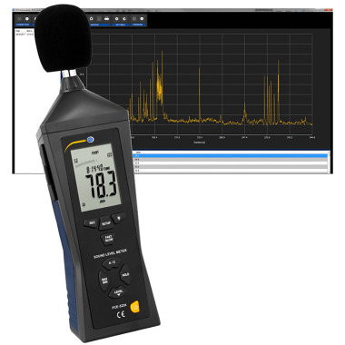 PCE Deutschland  PCE-322A Schallpegelmesser 26.. 130 dB|Aufl. 0,1 dB|Genau ±1,5 dB|ref. 94 dB bei 1kHz|Fr. 31,5 Hz..8 kHz PCE-322ALEQ