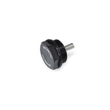 Ganter Magnetstopfen, Aluminium, NBR-Dichtung, beständig bis 100 °C, schwarz eloxiert GN 738-26-G1/2-ES