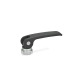 Ganter Exzenterspanner mit Edelstahl-Innengewinde, Hebel Zink-Druckguss GN 927.4-101-M10-A-B