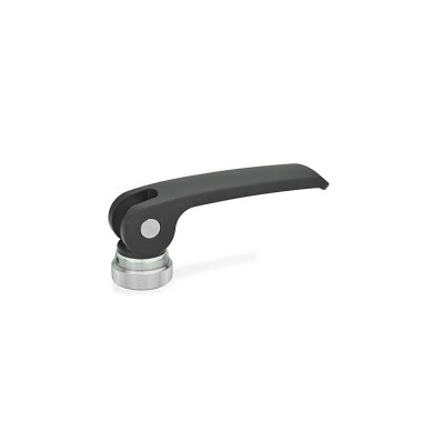 Ganter Exzenterspanner mit Edelstahl-Innengewinde, Hebel Zink-Druckguss GN 927.4-63-M6-A-B