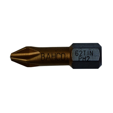 BAHCO 1/4” Bits, 25 mm, TIN, PH 3, 10er Pack 62TIN/PH3