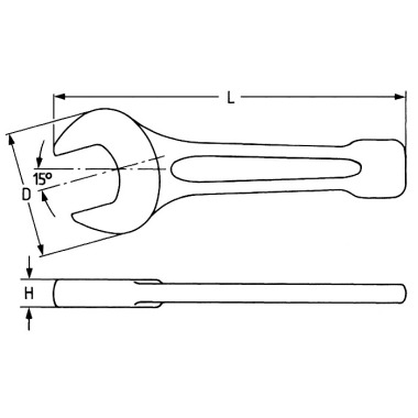 Heyco Schlag-Maulschlüssel, Sechskant 22mm 00810002220