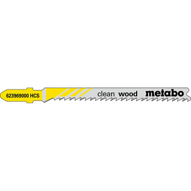 Metabo 5 Stichsägeblätter clean wood 74/ 2,7 mm, HCS, mit Eintauchspitze (623969000)