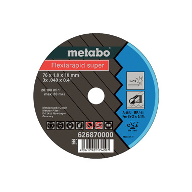 Metabo 5 Flexiarapid Super 76x1,0x10,0 mm Inox, TF 41 (626870000)