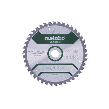 Metabo Sägeblatt multi cut - classic, 165x2,2/1,4x20 Z42 FZ/TZ 5° /B (628661000)